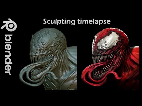 Carnage sculpting timelapse in Blender 2.93
