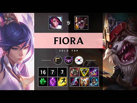 Fiora Top vs Kled: Triple Kill, Godlike - KR Master Patch 14.16