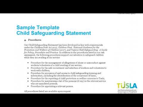 What is a Child Safeguarding Statement?Tusla - Child and Family Agency