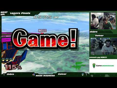 Mass Madness 21 SSBM - th0rn (Falco) vs. Kalvar (Marth) - Melee LF