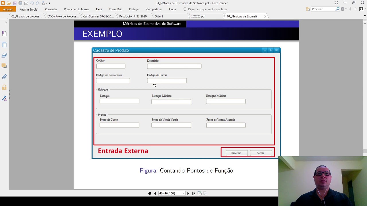 17-Aula de Exemplo de Estimativa de Pontos de Função