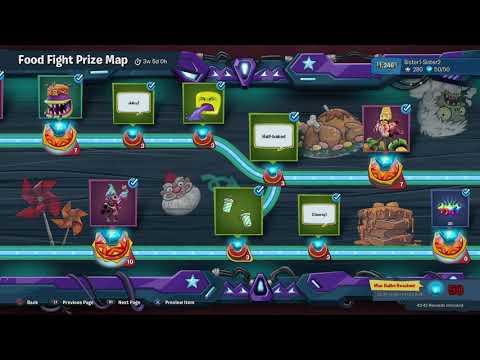 Food Fight Prize Map and Character Challenge Hat in Plants vs Zombies Battle for Neighborville