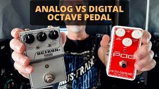 Video thumbnail for Analog vs Digital octave pedal (Foxrox Octron 3 & EHX Nano POG) by Peter Glavanov