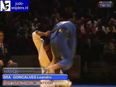 Judo 2009 Birmingham: Goncalves (BRA) - Spalding-McIntosh (GBR) [-100kg].