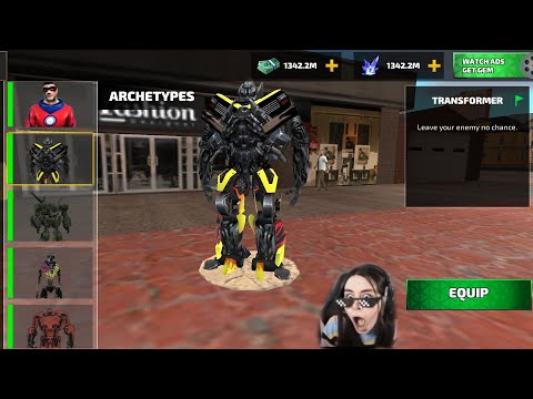 Rope Hero vice town new archetypes transformer gadi wala robot rope Hero vice town