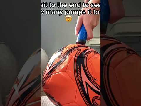 HOW MANY PUMPS TO INFLATE A SOCCER BALL?! ⚽️ #football #highlights #footballskills #viralvideo