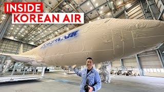 Inside Korean Air – Painting a 747 + 777 Preighter + Airplane Meal