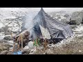 Inside Dolpa’s Coldest Region | A Family’s Real Experience Living in Nature, Caves & Tents🌧️🌧️🌧️