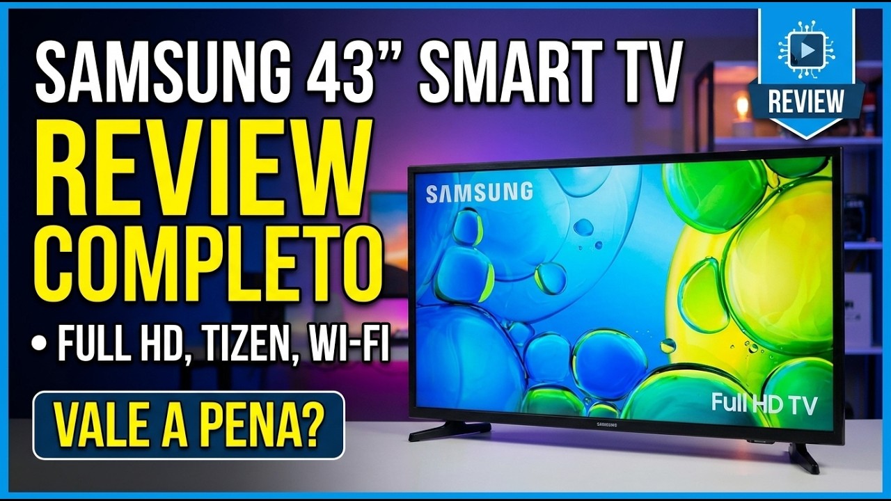 Miniatura da avaliação em vídeo de Smart TV Samsung LS43F6000 43" Full HD LED