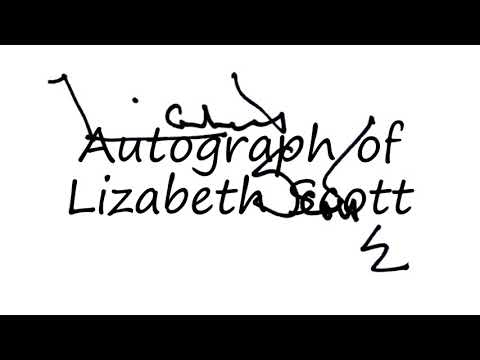 How to say Autograph of Lizabeth Scott in English?