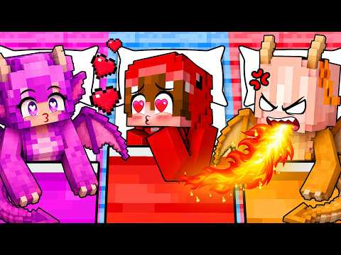 Atrapado en UNA PIJAMADA de CHICAS DRAGÓN en Minecraft!