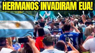 HERMANOS INVADIRAM OS EUA! FESTA DA TORCIDA DA ARGENTINA NA COPA DO MUNDO! HOMENAGEM PARA MESSI