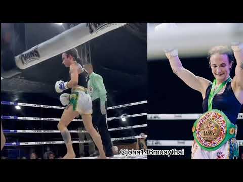 Muay Thai Fight - Sylvie Von Duuglas-Ittu defeats  Elisabetta Solinas for WBC minimum weight title