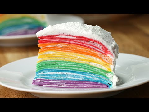 Rainbow Crepe Cake: Behind Tasty