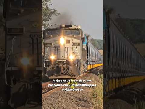 Novo Trem da Rumo em Rubinéia (SP)