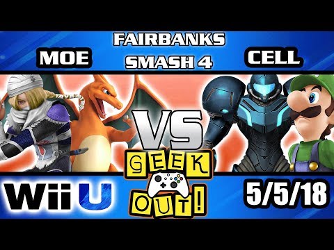 Geek Out 2018: Moe (Sheik, Charizard) VS Cell (Luigi, Samus) Super Smash Bros Wii U