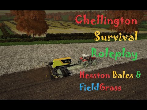 Hesston Bales and Field Grass chellington valley fs19 Survival Role Play