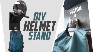 Building a Helmet Wall Stand With A Piston