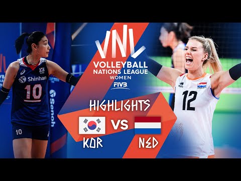 Волейбол Korea vs. Netherlands — FIVB Volleyball Nations League — Women — Match Highlights, 20/06/2021