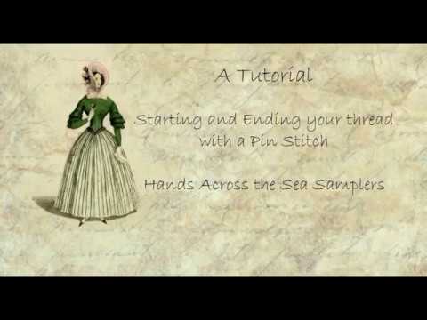Floss tube #03 A Tutorial - Starting and ending your thread with a Pin Stitch