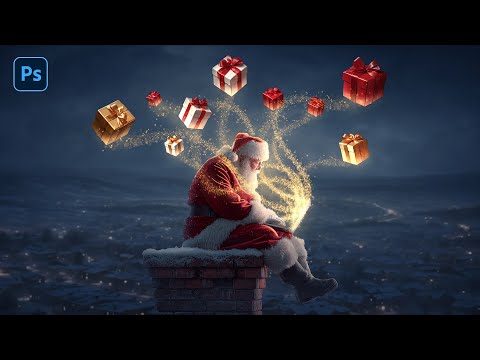 Magic Christmas Gift Photoshop Manipulation Tutorial