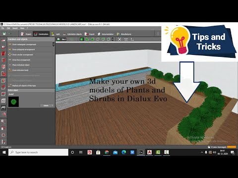 Create your own 3D plants and Shrubs in Dialux Evo using this simple method