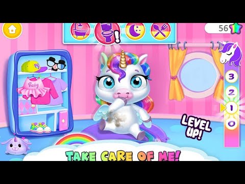 FUN NEW BORN BABY CARE KIDS GAME | MY BABY UNICORN ❤️ VIRTUAL PONY PET CARE AND DRESS UP