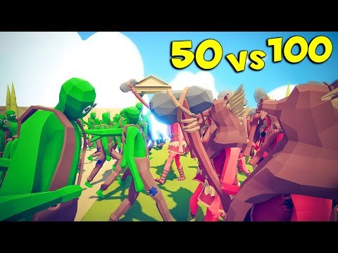 50 Thor vs 100 Random Mythology Units - TABS Modded
