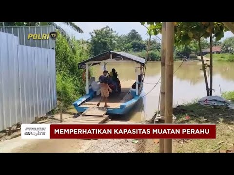 PRESISI UPDATE : POLSEK MUARA GEMBONG MONITORING PERAHU PENYEBERANGAN 16/04/2024 18.00