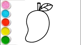 "How to Draw a Cute Mango for Kids | Easy Mango Drawing Tutorial