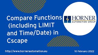 Compare Functions (including LIMIT and Time/Date) in Cscape