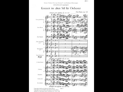 Max Reger - Konzert im alten Stil, Op. 123