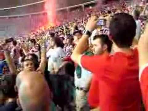CROAT FANS GOING NUTS CROATIA v TURKEY Euro 2008
