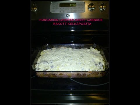 HUNGARIAN LAYERED SAVOY CABBAGE  authentic traditional quick and easy  /  RAKOTT KELKÁPOSZTA