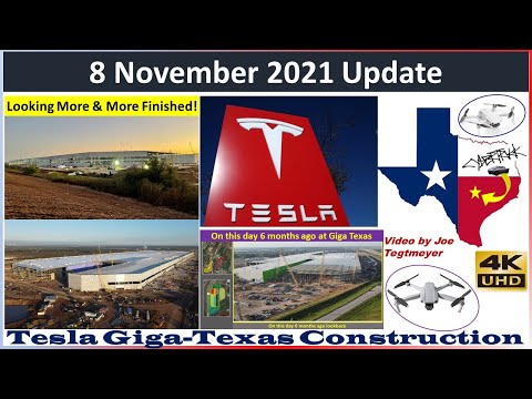 Tesla Gigafactory Texas 8 November 2021 Cyber Truck & Model Y Factory Construction Update (09:45AM)