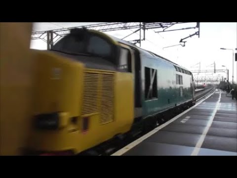 37610 thrashes through Cheddington with a test train 25/03/21