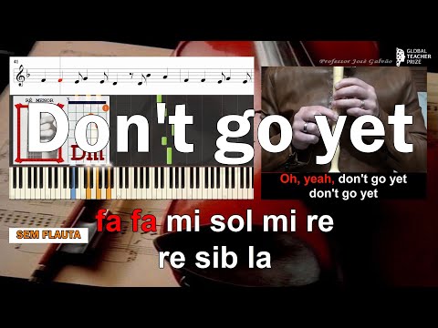 Don't go yet Camila Cabello Notas Flauta Acordes Guitarra Piano Educação Musical José Galvão SVG