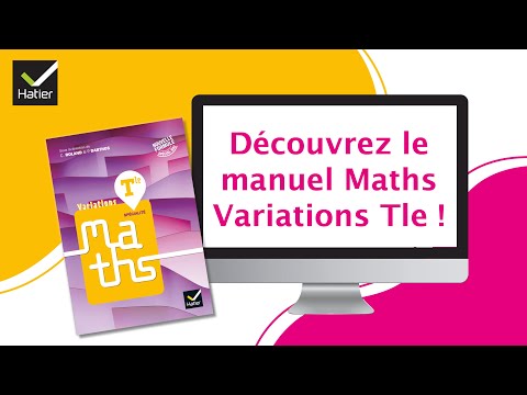 Manuel de Mathématiques Variations Terminale Hatier