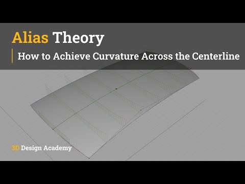 Autodesk Alias Tutorials l Alias Theory 4 - How to Achieve Curvature Across the Centerline