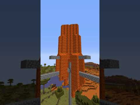Minecraft: Epic lava cast tower HACK #shorts