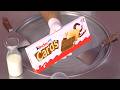 How To Make KINDER CARDS Ice Cream Rolls ASMR No Talking