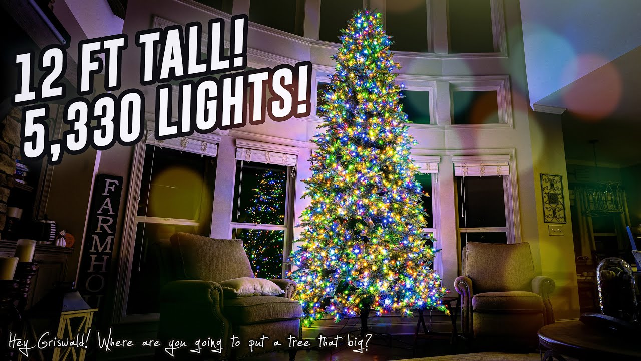 12 FT TALL with 5,330 LIGHTS!! - Costco RGB Micro LED Christmas Tree Review
