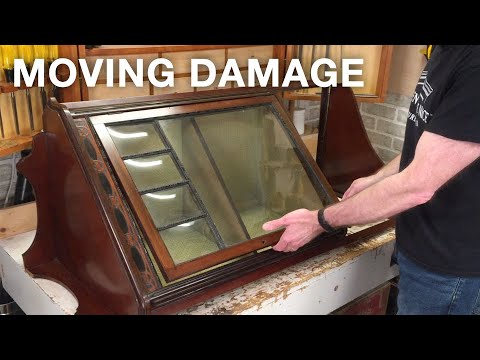 Antique Display Cabinet Damaged by Moving - a Fixing Furniture Restoration