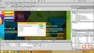 Dreamweaver CS6 Öğreniyorum Ders23 template üzerinde düzenlenebilir bölge Editable Region yapma
