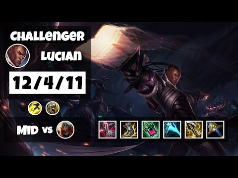 Lucian vs Zed Mid 11.10 Challenger Gameplay S11 (12/4/11) - EU