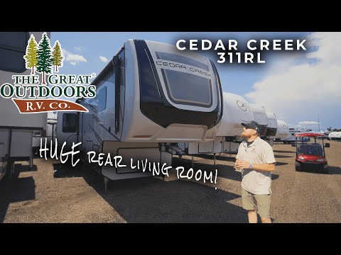 Luxury Fifth Wheel With A HUGE Rear Living Room! - Cedar Creek 311RL