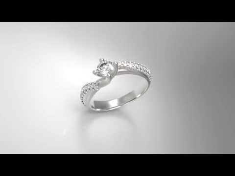 DIAMOND ENGAGEMENT RING  -R272-