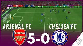 Arsenal 5-0 Chelsea • Premier League 23/24 | Match Highlights VG Simulation & Recreation