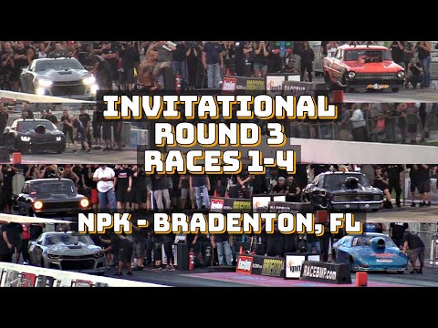 Street Outlaws 2021 No Prep Kings - Bradenton, FL: Invitational Round 3, All 4 Races