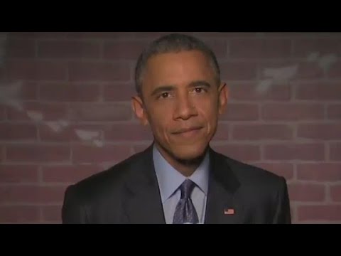奧巴馬讀到了關於自己的 "刻薄推文"。 (Obama reads 'mean tweets' about himself)
